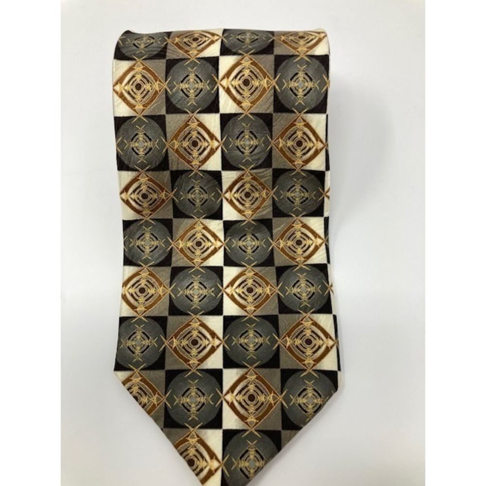 Gasparo Handmade Silk Tie Geo Pattern  58 x 4